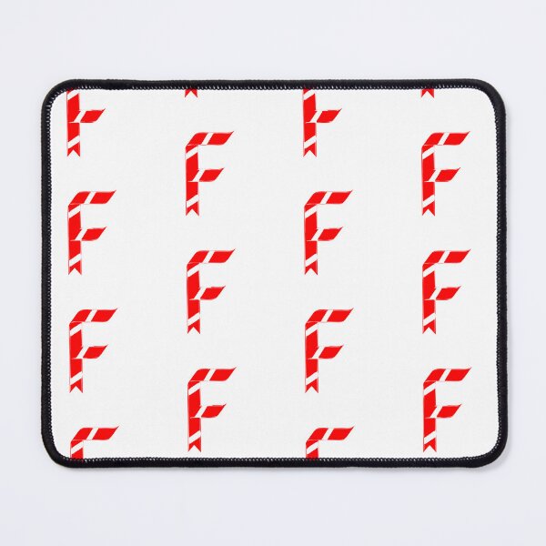Item preview, Letter F – Retro Red Ribbon Monogram Calligraphy designed and sold by uncoXab.