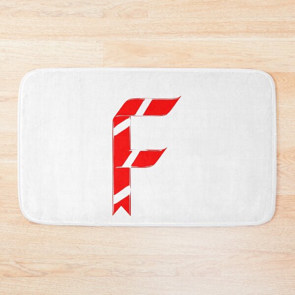 Item preview, Letter F – Retro Red Ribbon Monogram Calligraphy designed and sold by uncoXab.