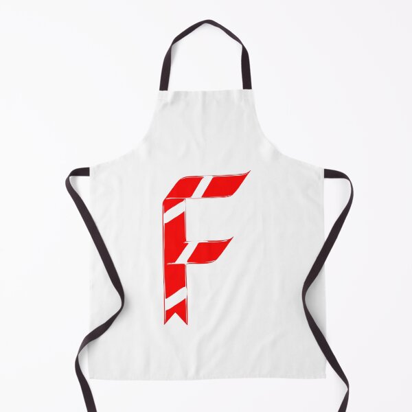 Item preview, Letter F – Retro Red Ribbon Monogram Calligraphy designed and sold by uncoXab.
