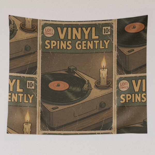 Item preview, Mellow Lofi: Vinyl Spins Gently designed and sold by bapupa.