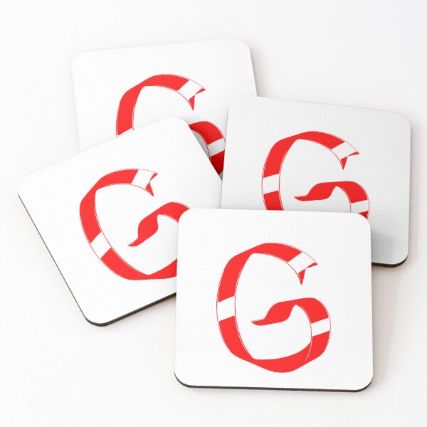 Item preview, Letter G – Retro Red Ribbon Monogram Calligraphy designed and sold by uncoXab.