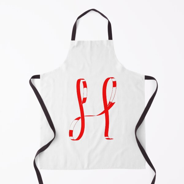 Item preview, Letter H – Retro Red Ribbon Monogram Calligraphy designed and sold by uncoXab.