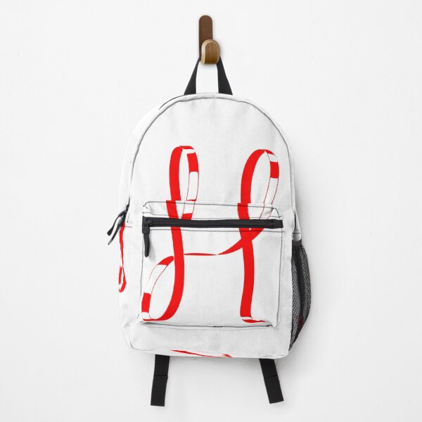 Item preview, Letter H – Retro Red Ribbon Monogram Calligraphy designed and sold by uncoXab.