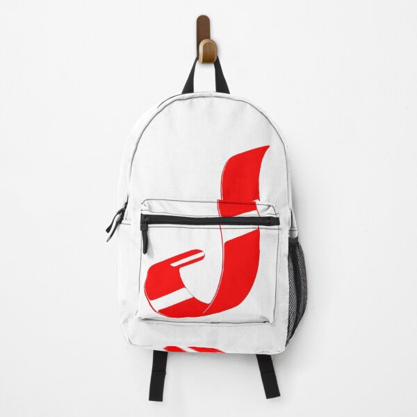 Item preview, Letter J – Retro Red Ribbon Monogram Calligraphy designed and sold by uncoXab.
