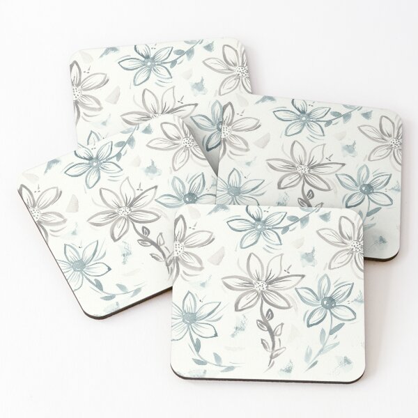 Item preview, Slate & Sky Floral designed and sold by DaisyloveArt.
