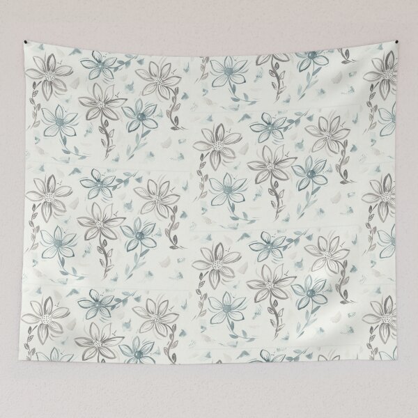 Item preview, Slate & Sky Floral designed and sold by DaisyloveArt.