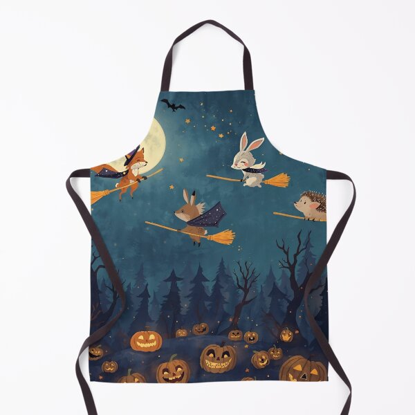 Item preview, Midnight Broomstick Ride Over the Enchanted Forest designed and sold by WildlifeWhimsy.