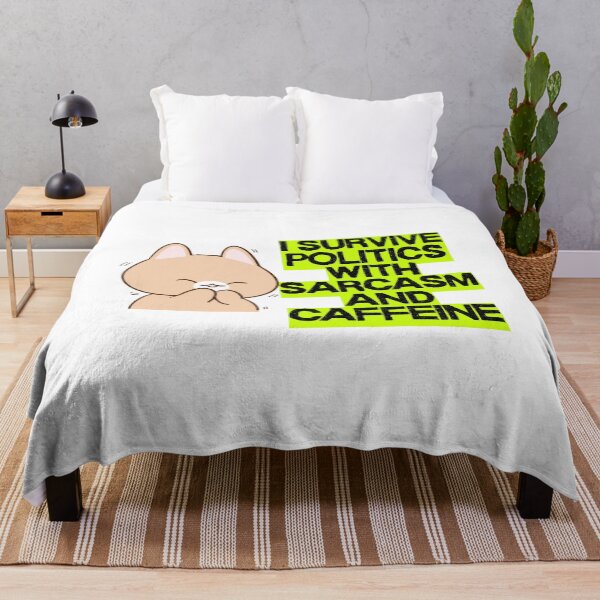 Item preview, Survive Politics with Sarcasm and Caffeine designed and sold by MOTAS FASHION .