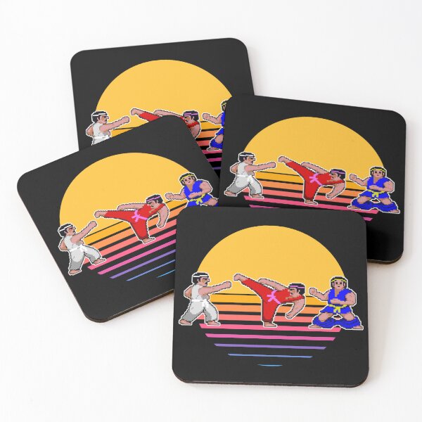 Item preview, Pixel Art Karate Fighters Against A Sunset designed and sold by KindOfABigDealTees.