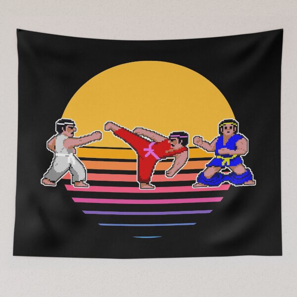 Item preview, Pixel Art Karate Fighters Against A Sunset designed and sold by KindOfABigDealTees.
