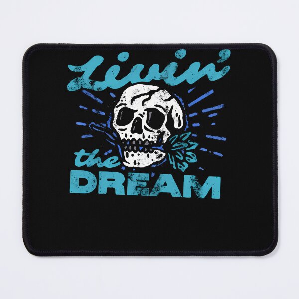 Item preview, Ironic L.iv.ing the D.re.am Funny Blue Collar Graphic Art designed and sold by JacobiRoob.
