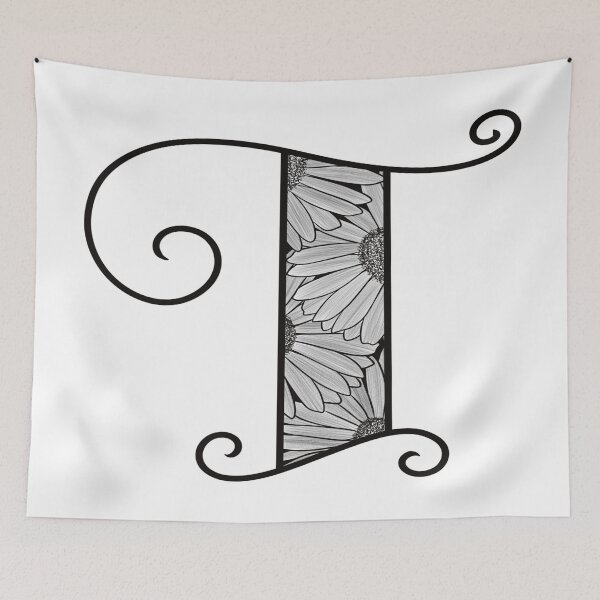 Item preview, Sunflower Inspired Letter T designed and sold by SSN-ART.