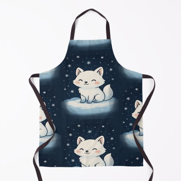 Item preview, Kawaii Arctic Fox in Snow – Cute Winter Fox Illustration designed and sold by RyoSaeba90.