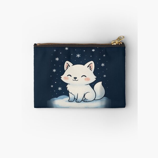 Item preview, Kawaii Arctic Fox in Snow – Cute Winter Fox Illustration designed and sold by RyoSaeba90.