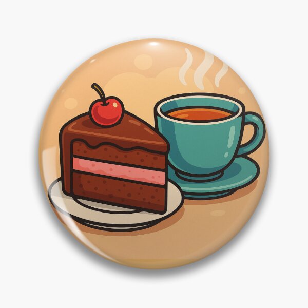 Item preview, A slice of cake and cup of tea designed and sold by nuttylass1.