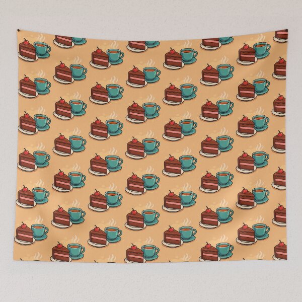 Item preview, A slice of cake and cup of tea designed and sold by nuttylass1.
