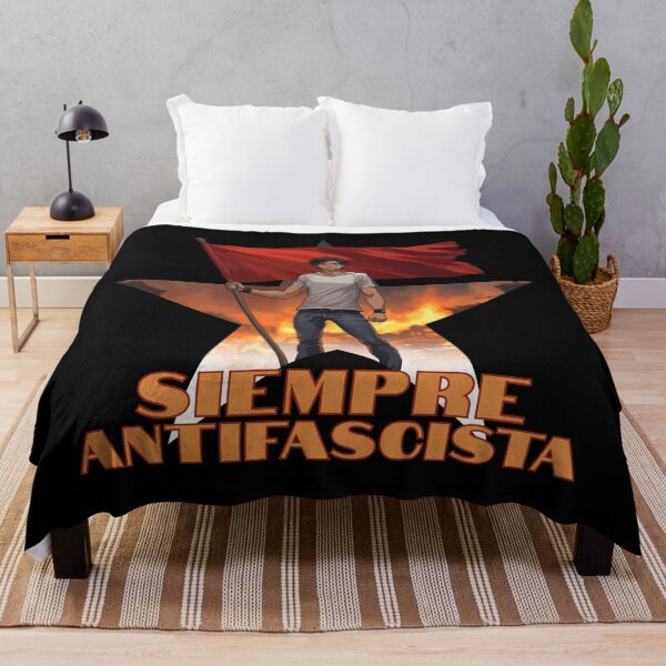Item preview, Siempre Antifascista - Red Flag of Resistance designed and sold by DreamArtmaStudio.