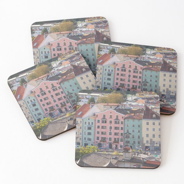 Item preview, Colorful row of Innhäuser houses in Mariahilfstraße on the river Inn designed and sold by Torsten  Krüger.