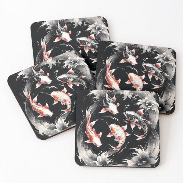 Item preview, The beauty of koi reflected in dark gentle water. designed and sold by MissYouONLY.
