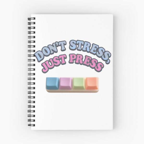 Item preview, Don’t Stress, Just Press – Pastel Fidget-Inspired Positive Design designed and sold by The Sandy Design Store.