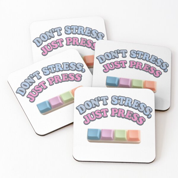 Item preview, Don’t Stress, Just Press – Pastel Fidget-Inspired Positive Design designed and sold by The Sandy Design Store.