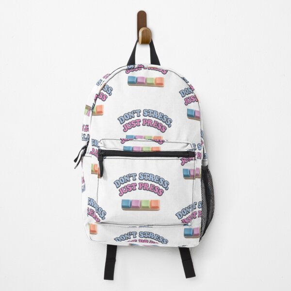 Item preview, Don’t Stress, Just Press – Pastel Fidget-Inspired Positive Design designed and sold by Sandy's Cheeky Studio.