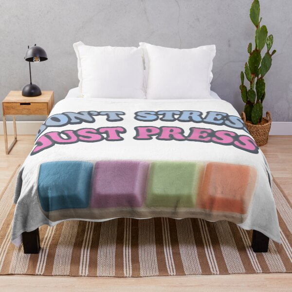 Item preview, Don’t Stress, Just Press – Pastel Fidget-Inspired Positive Design designed and sold by The Sandy Design Store.