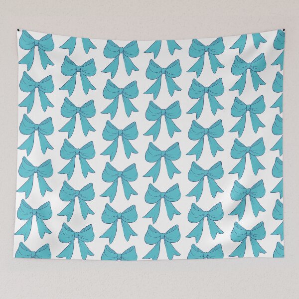 Item preview, Bright Teal Turquoise Blue Bow Illustration Sticker designed and sold by TheRosyCanvas.
