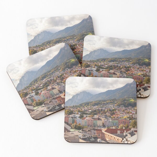 Item preview, City overview and mountains of the Karwendel Nordkette, Old Town, Innsbruck designed and sold by Torsten  Krüger.