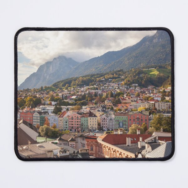 Item preview, City overview and mountains of the Karwendel Nordkette, Old Town, Innsbruck designed and sold by Torsten Krüger.
