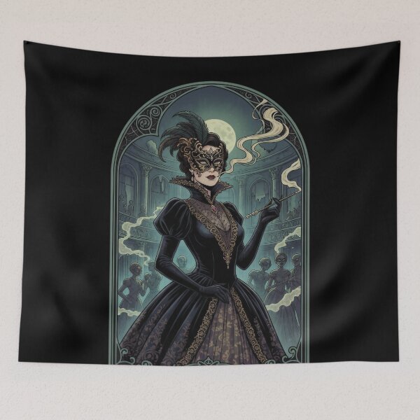 Item preview, Midnight Masquerade Mistress Gothic Halloween Art. designed and sold by Spark2Seduction.