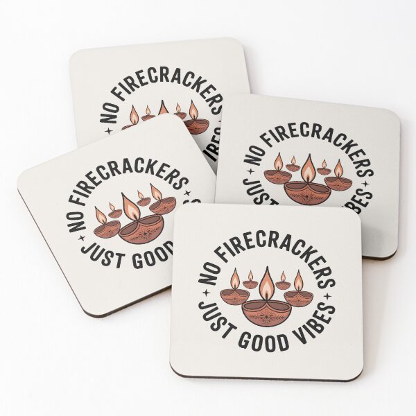 Item preview, No Firecrackers Just Good Vibes – Eco-Friendly Diwali Design designed and sold by Jollys-ArtShop.