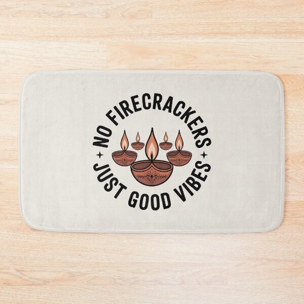 Item preview, No Firecrackers Just Good Vibes – Eco-Friendly Diwali Design designed and sold by Jollys-ArtShop.