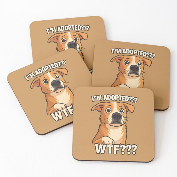 Item preview, I’m Adopted??? – Shocked Dog Meme designed and sold by HelpHaha.