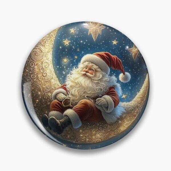 Item preview, Santa on the Moon – Christmas Night Dream designed and sold by AmetistLight.