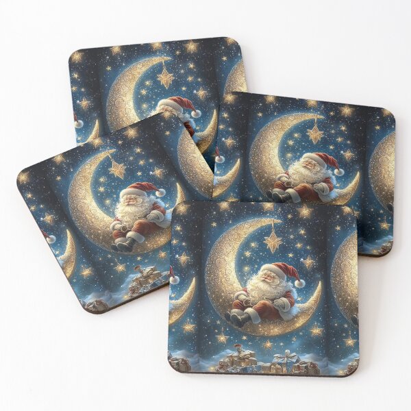 Item preview, Santa on the Moon – Christmas Night Dream designed and sold by AmetistLight.