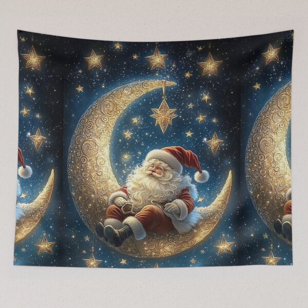 Item preview, Santa on the Moon – Christmas Night Dream designed and sold by AmetistLight.