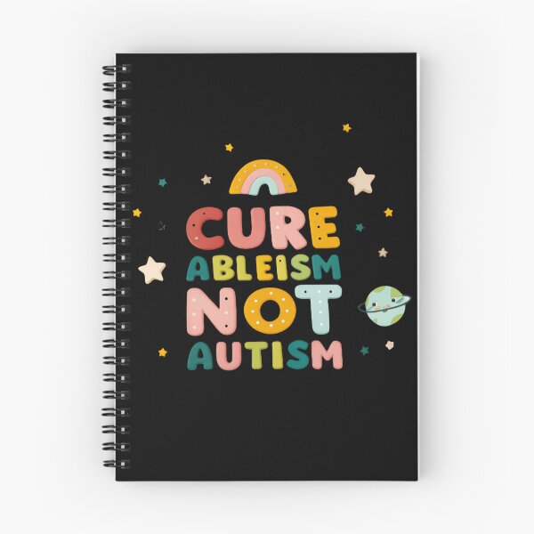 Item preview, Cure Ableism Not Autism Neurodiversity Pride Awareness designed and sold by SkeletonsDanger.