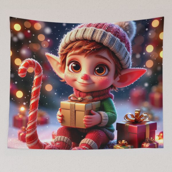Item preview, Christmas Elf with Gifts – Cute Holiday Magic designed and sold by AmetistLight.