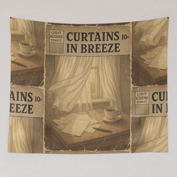 Item preview, Soft Light Academia: Curtains in breeze designed and sold by bapupa.