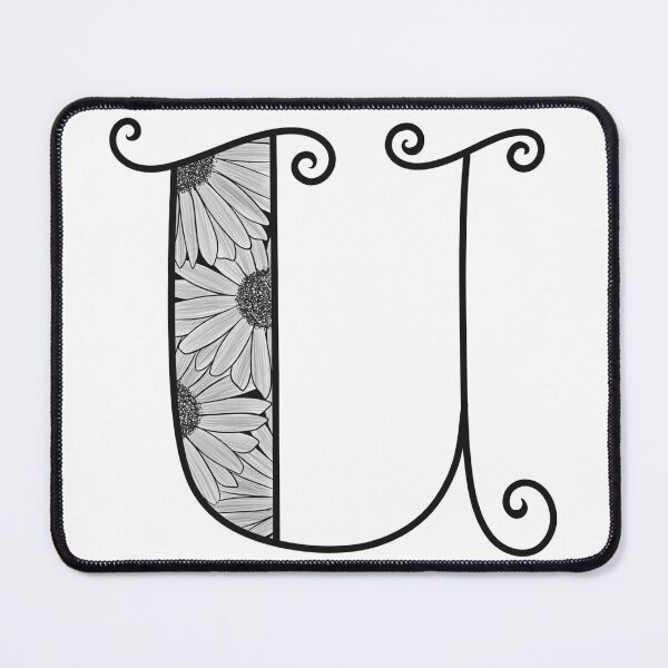 Item preview, Sunflower Inspired Letter U designed and sold by SSN-ART.