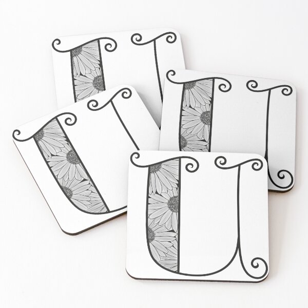 Item preview, Sunflower Inspired Letter U designed and sold by SSN-ART.