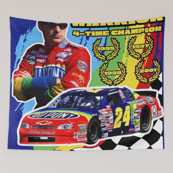 Item preview, Jeff "Rainbow Warrior" Gordon 4x Champion Retro Racing Graphic designed and sold by benbrooks009.