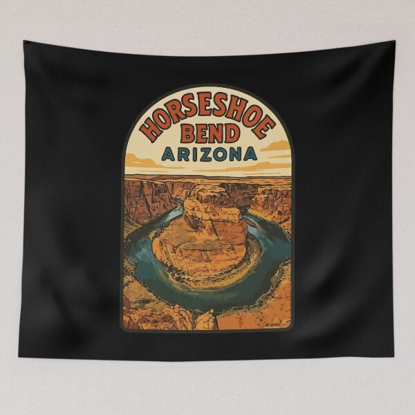 Item preview, Horseshoe Bend Arizona Retro Vintage Travel designed and sold by TomFrontierArt.