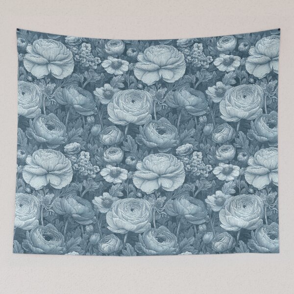 Item preview, Elegant Petaled Ranunculus Illustration For Housewarming designed and sold by RoyalStarsPatts.