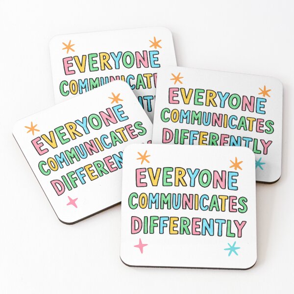 Item preview, Everyone Communicates Differently Autism Pride Inclusion designed and sold by SkeletonsDanger.
