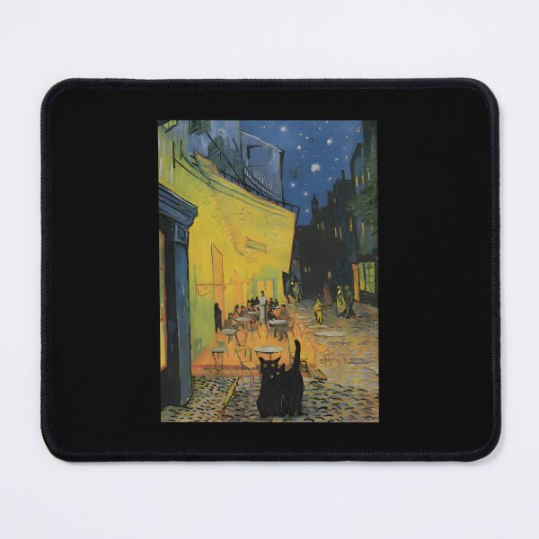 Item preview, Cat Print under Starry Café Lights designed and sold by yfpdsoldgbf33.