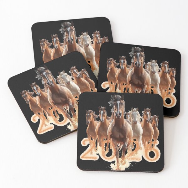 Item preview, Running Horses 2026 – New Year Power and Freedom designed and sold by AmetistLight.