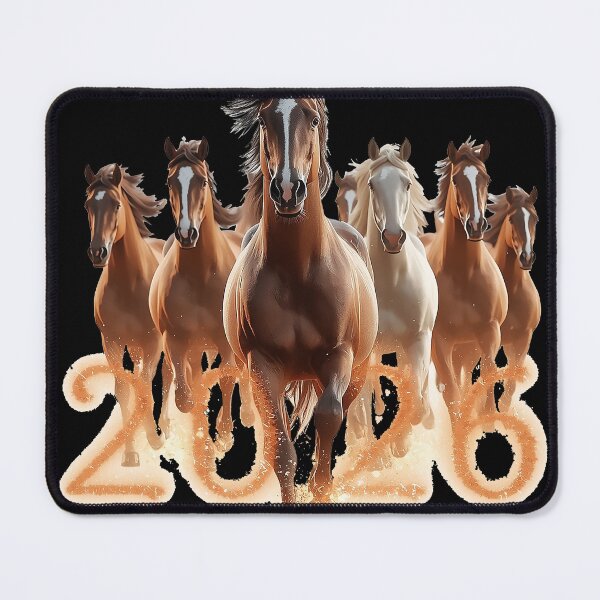Item preview, Running Horses 2026 – New Year Power and Freedom designed and sold by AmetistLight.