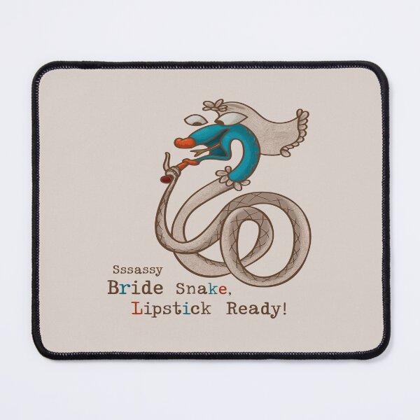 Item preview, Cute Bride Snake Applying Lipstick Charm designed and sold by Pink Writer.